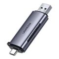 Ugreen SD Micro SD Card Reader for USB-A and USB Type-C Gray 50706