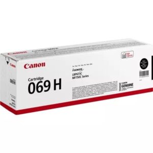 Canon 069H Black Toner Cartridge 7,600 Pages Original 5098C002 Single-pack