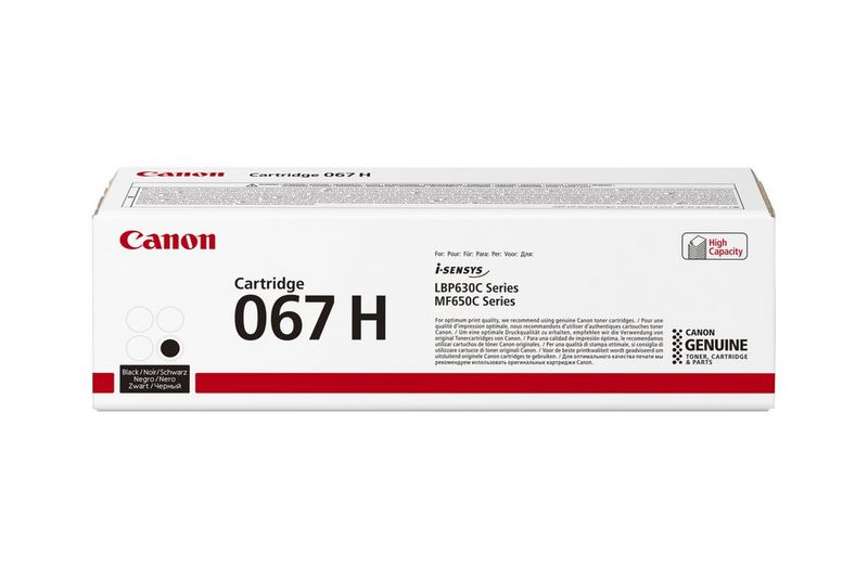 Canon 067H Black Toner Cartridge 3,130 Pages Original 5106C002 Single-pack