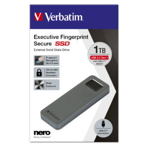Verbatim Executive Fingerprint Secure 1TB USB-C External SSD 53657