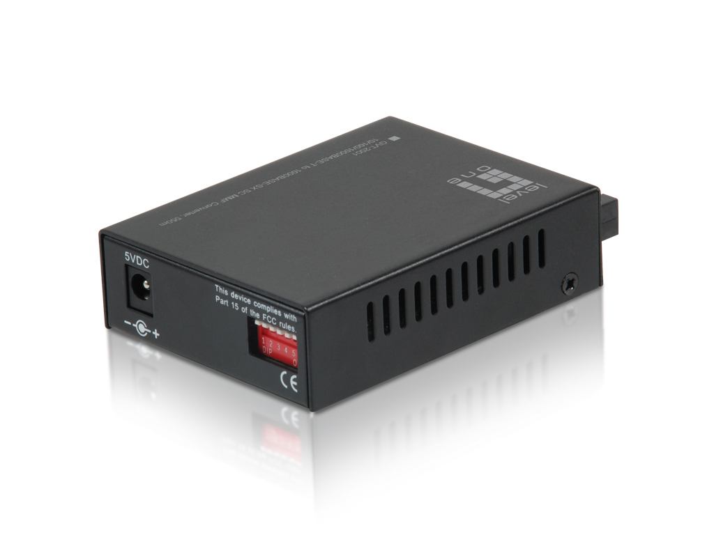 LevelOne GVT-2001 RJ45 to SC Gigabit Multi-Mode Fiber Media Converter 540677 - Image 2