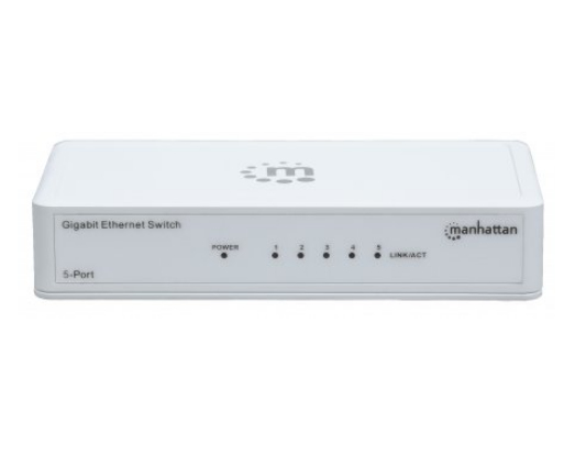 Manhattan 5-port Gigabit Ethernet Switch Desktop Size Plastic IEEE 802.3az 560696 - Image 3