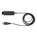 JPL BL-053+P USB 2.0 to PLX QD Headset Connection Cable Black 575-266-001