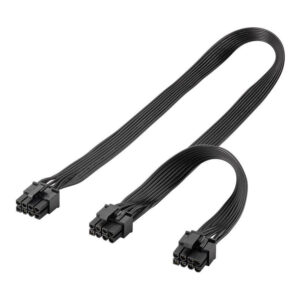 Goobay 59714 8-pin Male to Dual 6+2 Male PCIe Power Supply Cable