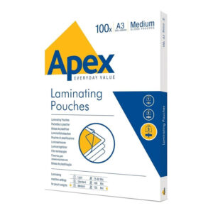 Fellowes Apex Medium A3 125 Micron Laminating Pouch 100-pack 6003401