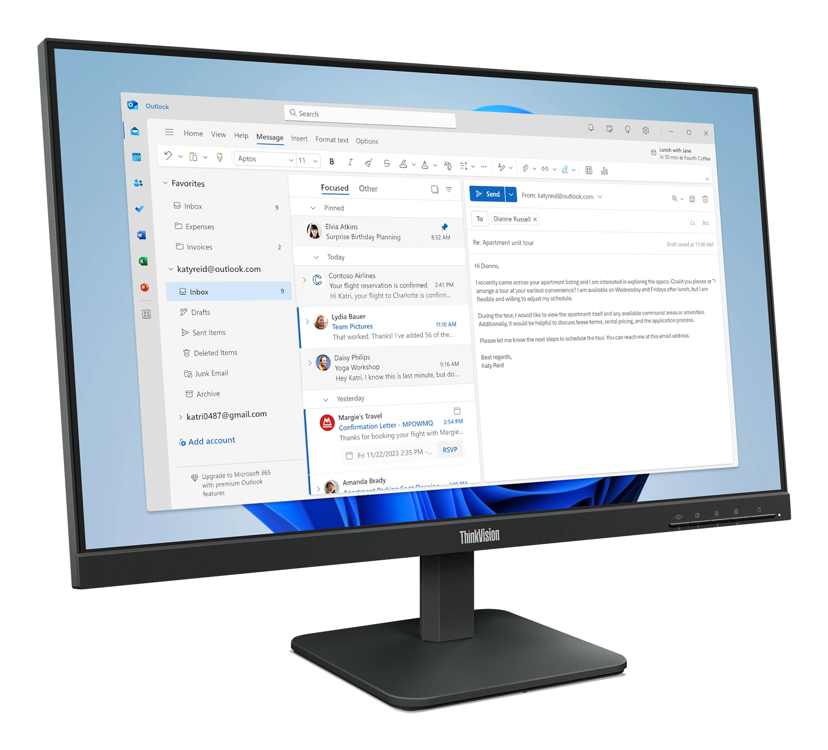 LENOVO THINKVISION S24-4E 24" FHD MONITOR - Image 4