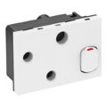 O-Line 45 Degree 16A Socket with Switch White 6560000