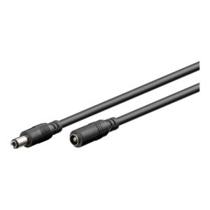 Goobay 5.5×2.5mm DC Extension Cable Black 71402