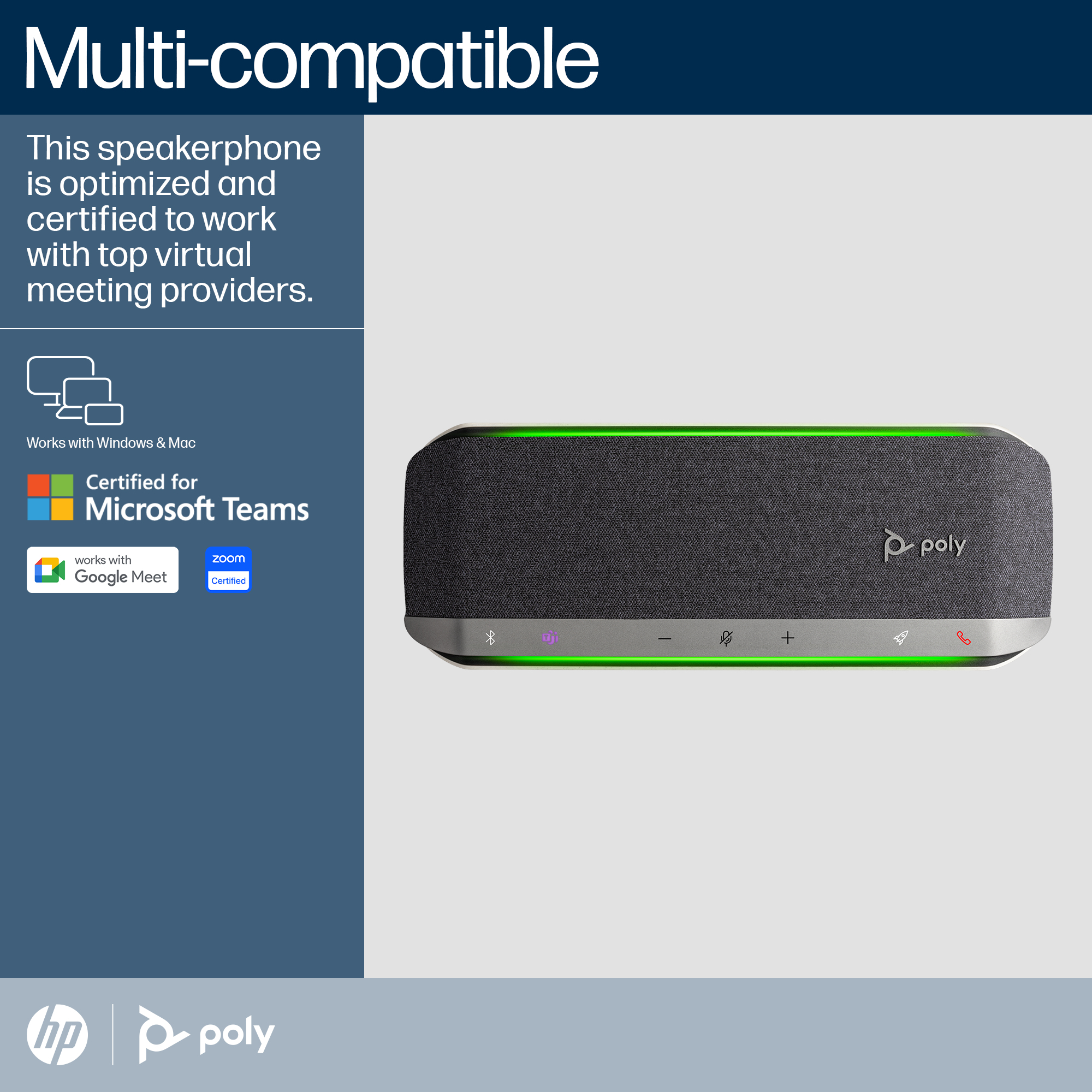 Poly Sync 40 Microsoft Teams Certified Speakerphone 77P35AA - Image 4