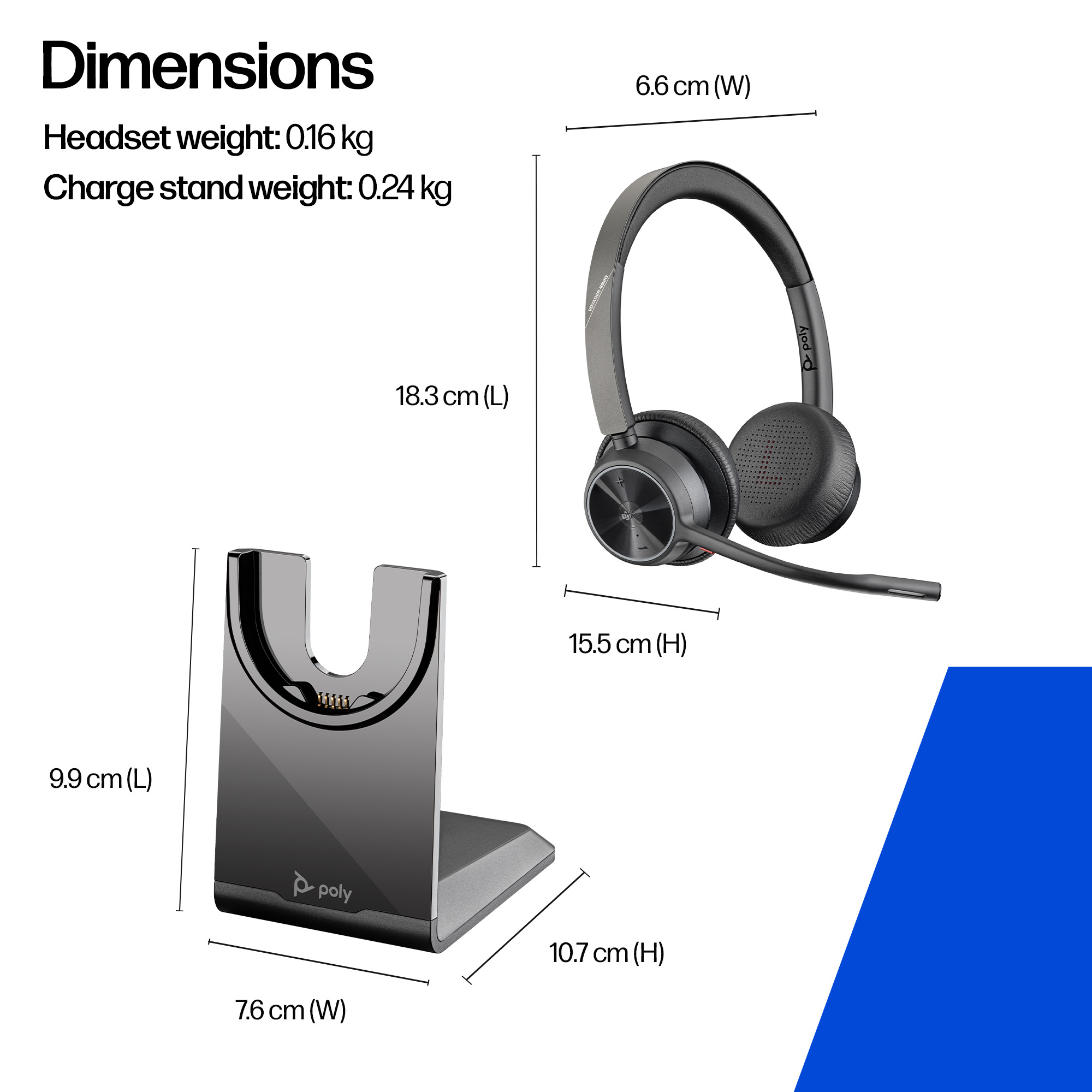 Poly Voyager 4320-M Microsoft Teams Certified Headset with Charge Stand 77Z00AA - Image 3