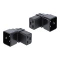 Delock 16A 250V IEC C20 Male to C19 Female 90 Degree Power Adapter 80658
