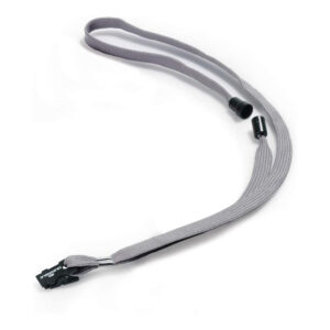 Durable Textile Lanyard 10 with Plastic Clip 10-pack Grey 811910