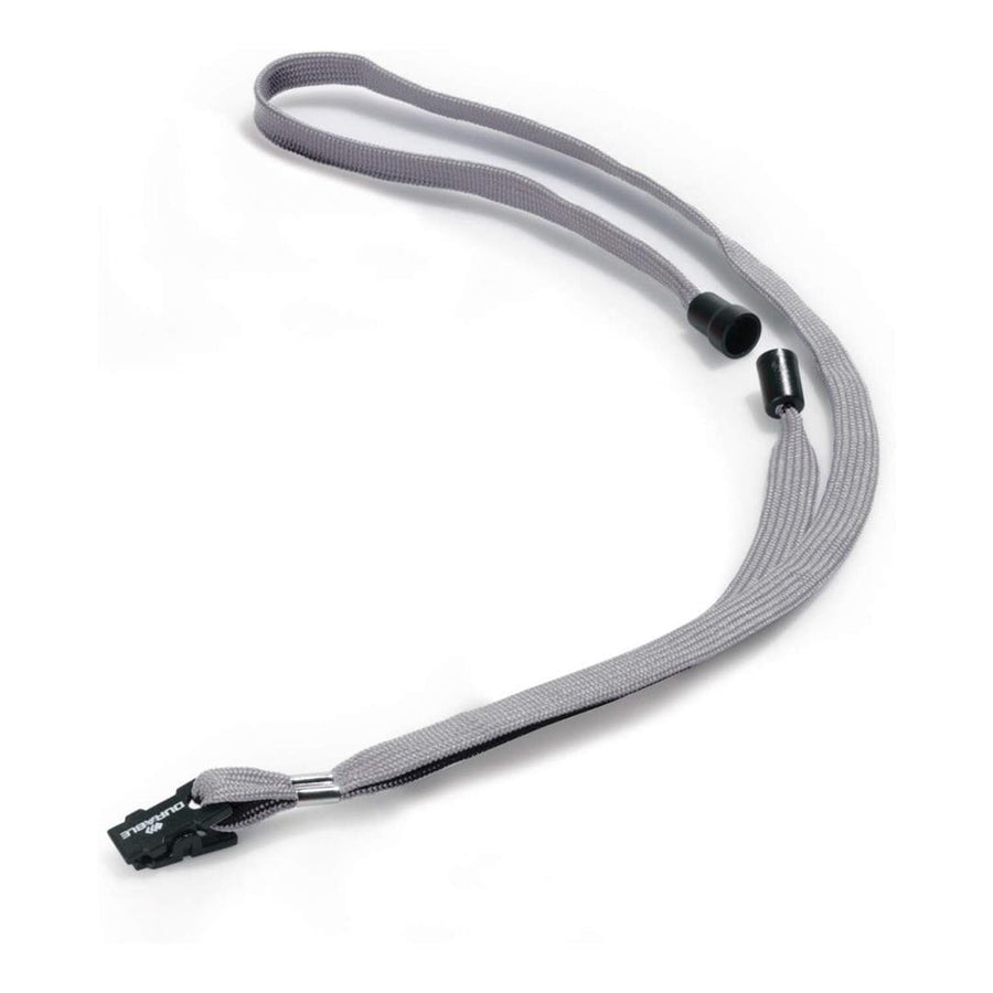 Durable Textile Lanyard 10 with Plastic Clip 10-pack Grey 811910