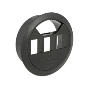 Delock Keystone Mounting 3 Port in-desk 60mm Black 86277