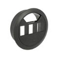 Delock Keystone Mounting 3 Port in-desk 60mm Black 86277