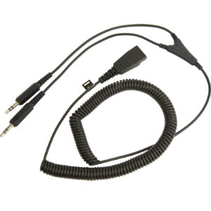 Jabra Coiled QD PC Cord with Dual 3.5mm Jack 8734-59
