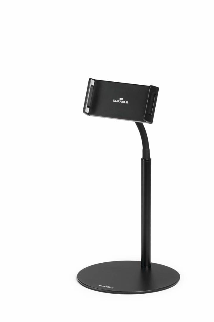 Durable TWIST 360 Gooseneck Tablet and Phone Holder Desk Stand Black 894101