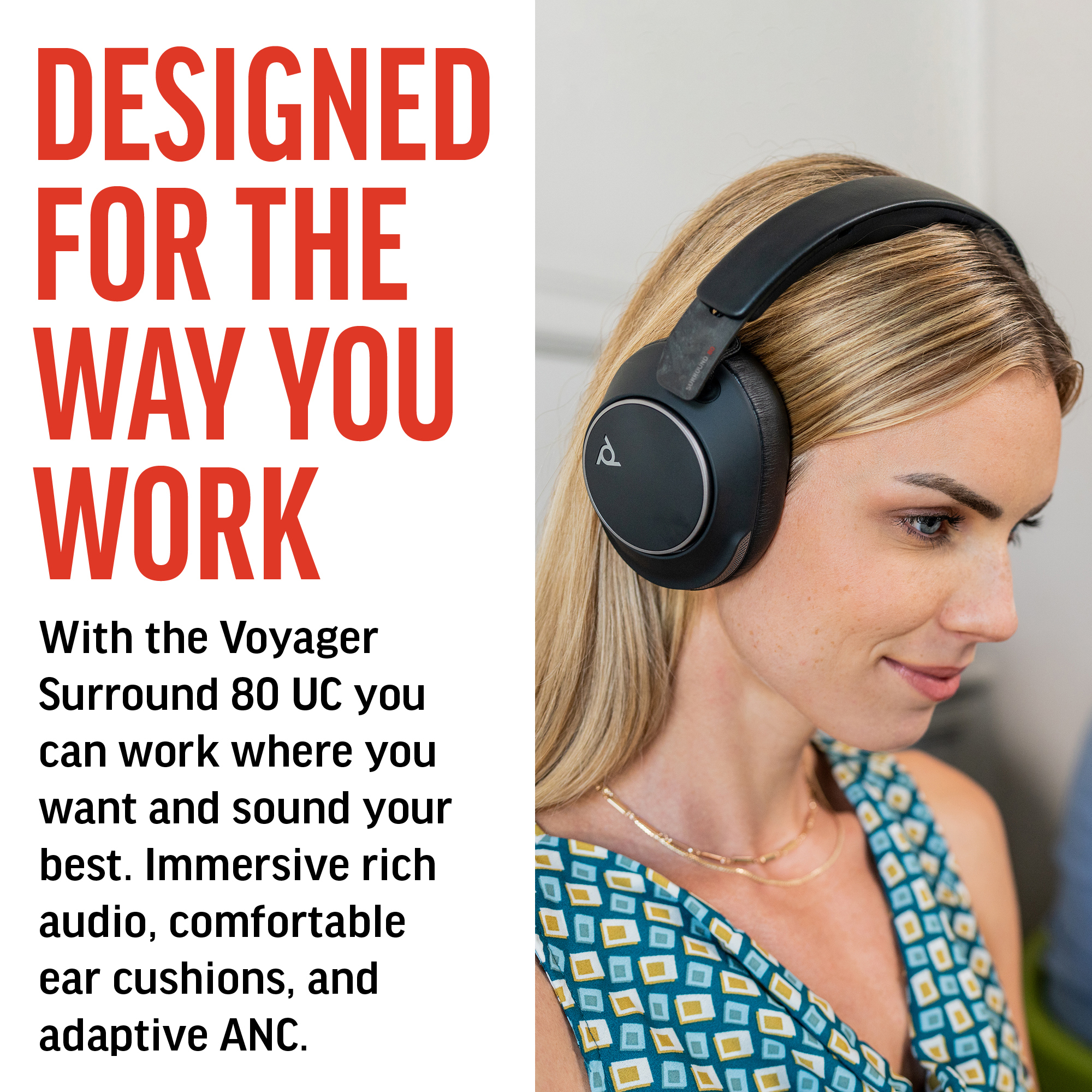 Poly Voyager Surround 80 UC USB-C Headset 8G7T9AA - Image 3