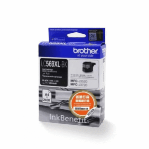 Brother LC569XL-BK Black High Yield Ink Cartridge Original 8ZC85100140 Single-pack