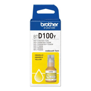 Brother BTD100Y Yellow Ink Bottle Original 8ZCCC200340 Single-pack