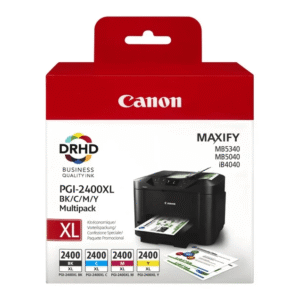 Canon PGI-2400XL Black Cyan Magenta Yellow High Yield Printer Ink Cartridges Original 9257B004 Multi-pack