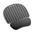 Fellowes Photo Gel Mousepad Wrist Support Chevron 9653401