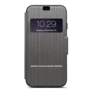 Moshi SenseCover Touch-Sensitive Flip Case for iPhone 8 Plus - Steel Black 99MO072009