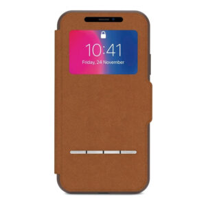 Moshi SenseCover Portfolio Case for iPhone X – Caramel Brown 99MO072731