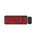 Alcatroz A2000 Jellybean Wireless Keyboard and Mouse Combo Black-Red A2000BR