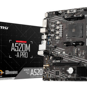 MSI A520M-A PRO Motherboard AMD A520 Socket AM4 Micro ATX