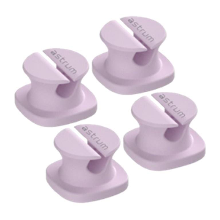 Astrum CO060 Mini Cable Organizer Clips Purple 4-pack A71006-M