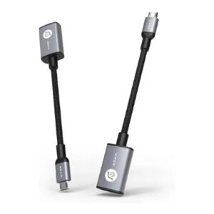 Adam Elements PeAk AFB13 Micro-B Male to Type-A Female Adapter Grey AAPADAFB13GY