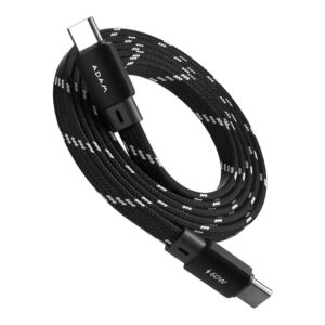 Adam Elements CASA MF200 Type-C Male to Male Flat Cable 2m Black ACBADMF200BK