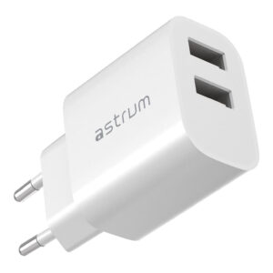 Astrum 1W WATZ12D Multi USB-A Wall Charger White ACHW12DWE