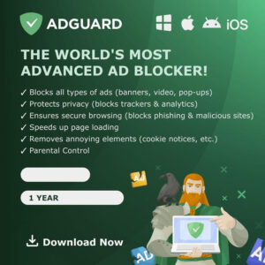 AdGuard Ad Blocker Personal 3 Device 1-Year Subscription Download