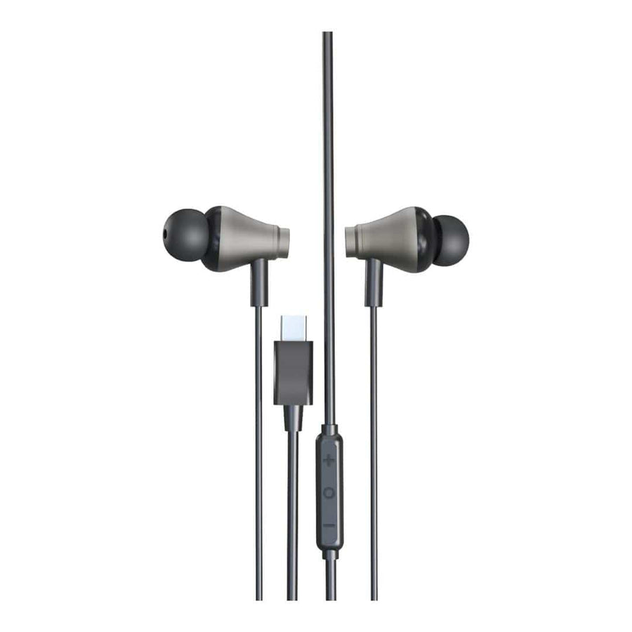 Astrum 1.2m WIREZ10C USB-C Wired Earphones Black AEBWIRE10CB