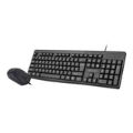 Astrum Wired USB Keyboard with 4-Button Optical Mouse Combo Black AKCW080BUS