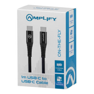 Amplify On The Fly 1M USB-C to USB-C Charging Cable AM-PDQ010-BK
