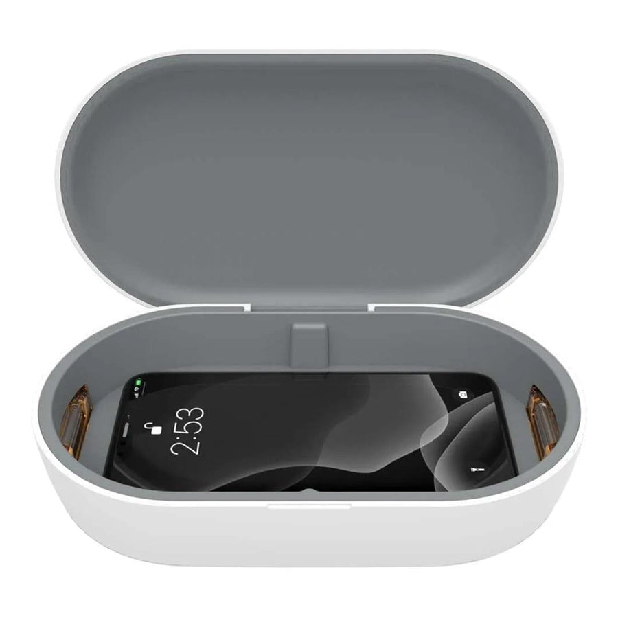 Adam Elements OMNIA UVC+ UV Ozone Sterilizer Box with Fast Wireless Charger White