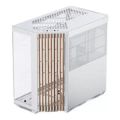 APNX V1 Dual-Chamber Mid-Tower ATX Gaming PC Case - White/Wood APCM-VI01103.21