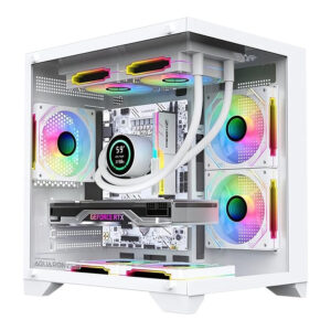 Armaggeddon Aquaron WiBO micro ATX Gaming PC Case – White AQUARONWIBOWHT