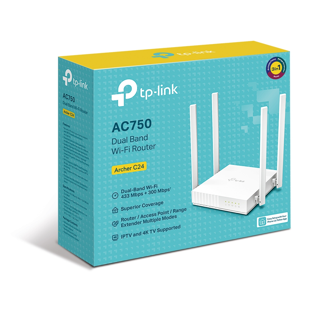 TP-Link Archer C24 Wireless Router Fast Ethernet Dual-band (2.4 GHz 5 GHz) White - Image 4