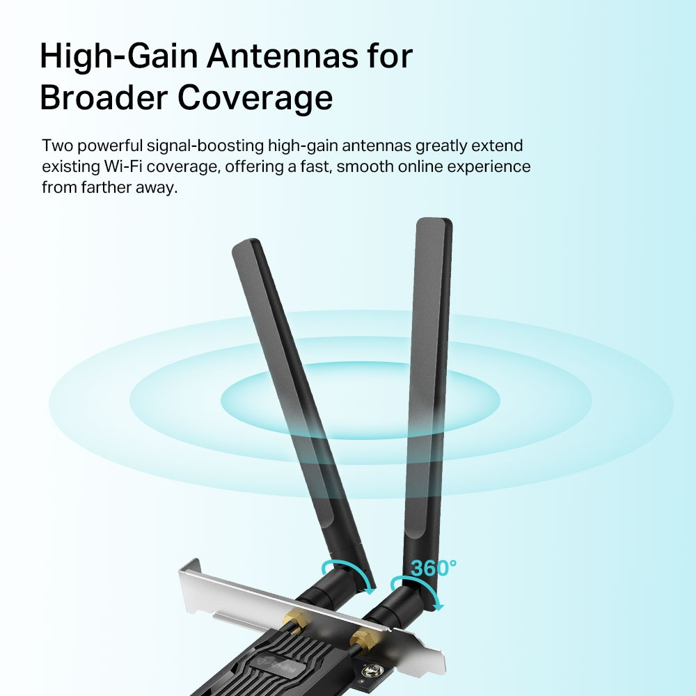 TP-Link Archer TX20E AX1800 Wi-Fi 6 Bluetooth 5.2 PCIe Adapter - Image 3