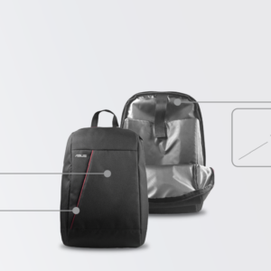 Asus Nereus Backpack / Fits Up To 16-Inch Laptop / Water-Repellent Lightweight / Polyester / Black