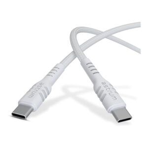 Astrum 2m UCC240B 240W USB-C Braided Charging Cable White AUCC24020BW