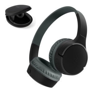 Belkin Soundform Mini Kids Wireless Headphones Black with Case AUD001HQBKV3CS