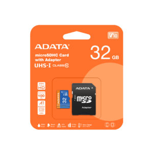 ADATA 32GB, MicroSDHC, Class 10 Memory Card UHS-I AUSDH32GUICL10A1-RA1