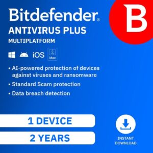 Bitdefender Anti-Virus PLUS Multi Platform 1 Device 2-Year Subscription Download