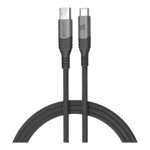 Astrum VMAC20 1.2m USB-A to USB-C Braided Cable Grey AVMAC2012G