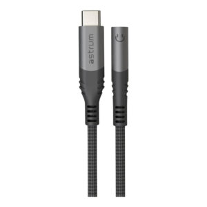 Astrum VMCA50 10cm Braided USB-C Male to 3.5mm AUX Female Adapter AVMCA50B
